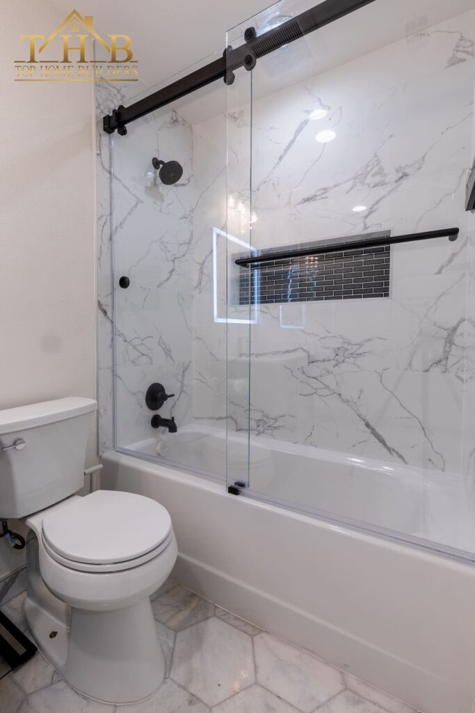 modern bathroom remodels by top home builders