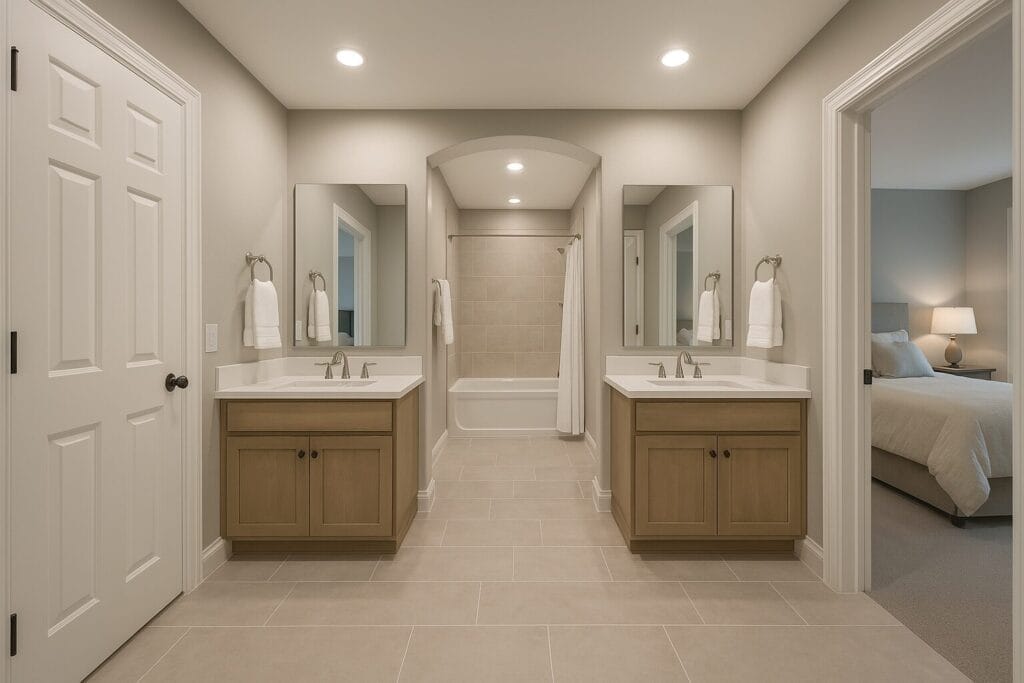 Jack and jill bathroom