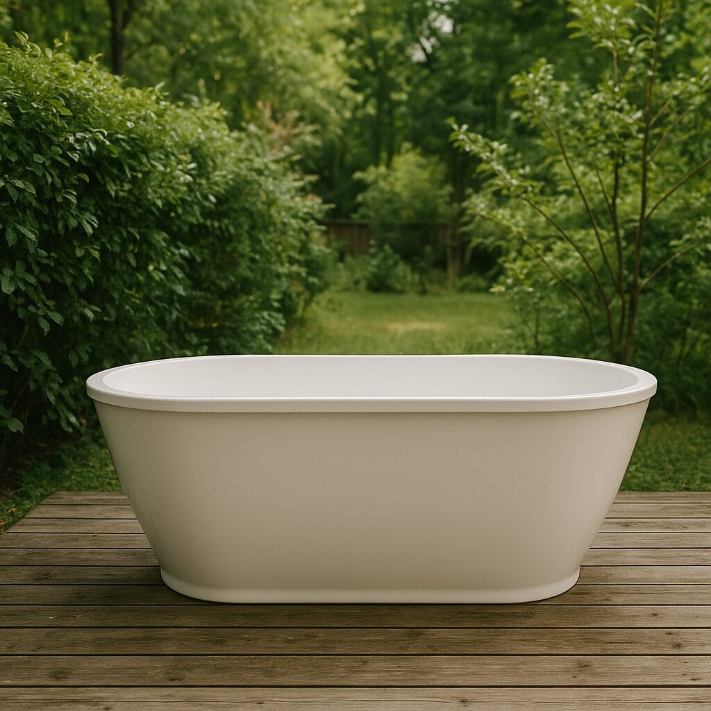 outside bath in the garden some people call it garden bath